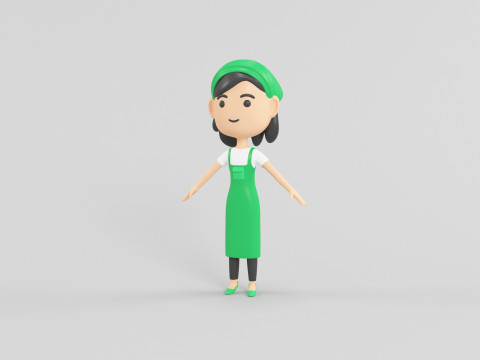 Personaggio in stile cartone animato 14 Modello 3D