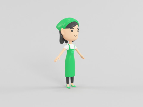 Personaggio in stile cartone animato 14 Modello 3D