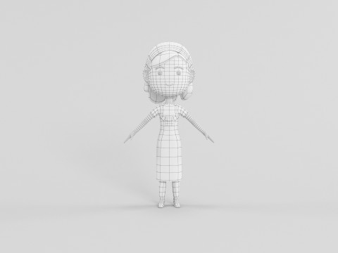 Personaggio in stile cartone animato 14 Modello 3D