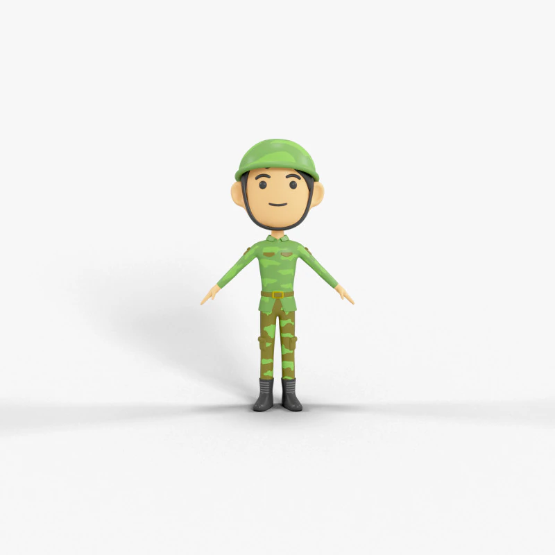Cartoon Style Character 15 3D Model .c4d .max .obj .3ds .fbx .stl .blend 