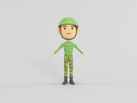 कार्टून शैली चरित्र 15 3D मॉडल