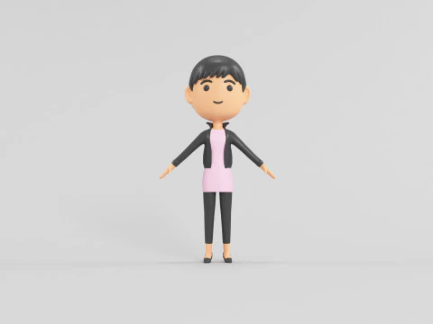 Personaggio in stile cartone animato 16 Modello 3D