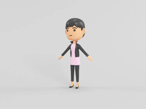 Personaggio in stile cartone animato 16 Modello 3D