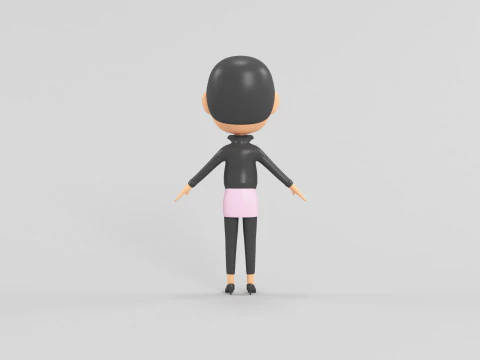 Personaggio in stile cartone animato 16 Modello 3D