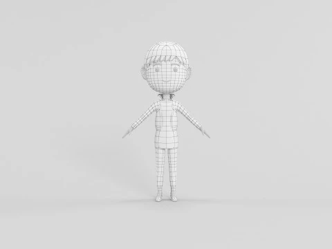 Personaggio in stile cartone animato 16 Modello 3D