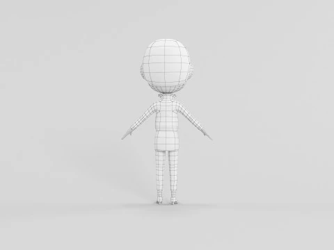 Personaggio in stile cartone animato 16 Modello 3D