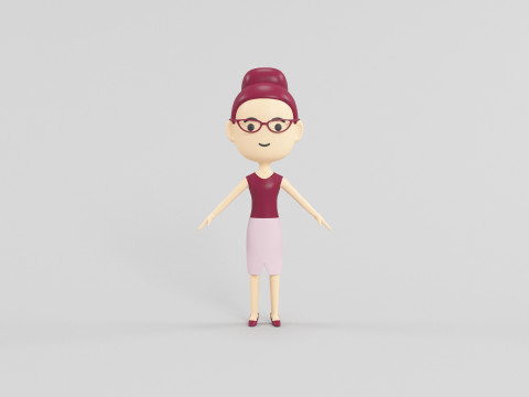 Cartoon Style Character 17 3D Model