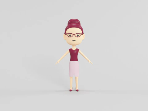 Personaggio in stile cartone animato 17 Modello 3D