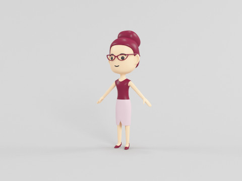 Cartoon Style Character 17 3D Model