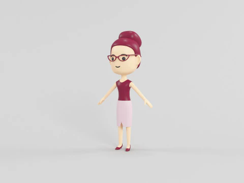 Personaggio in stile cartone animato 17 Modello 3D