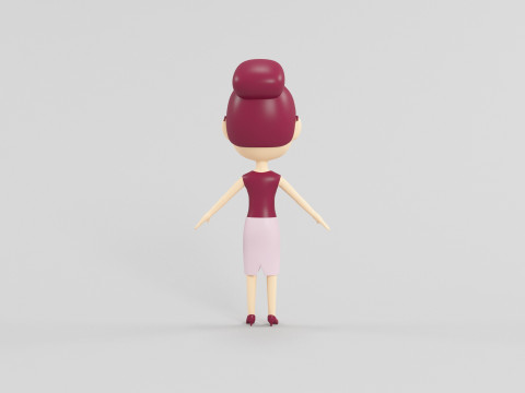 Cartoon Style Character 17 3D Model