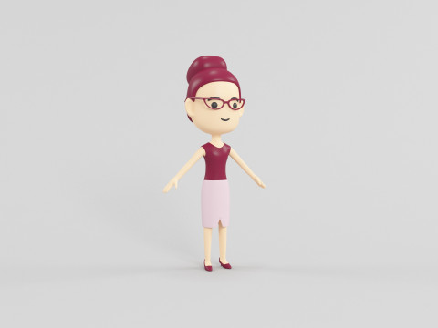 Cartoon Style Character 17 3D Model