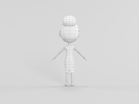 Cartoon Style Character 17 3D Model