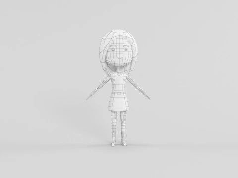 Personaggio in stile cartone animato 18 Modello 3D