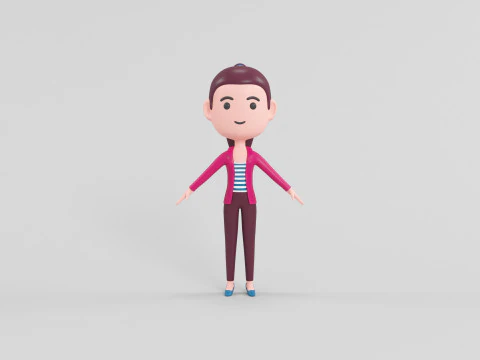 Cartoon Style Character 19 3D Model