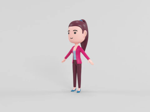Cartoon Style Character 19 3D Model