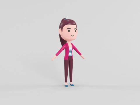 Cartoon Style Character 19 3D Model