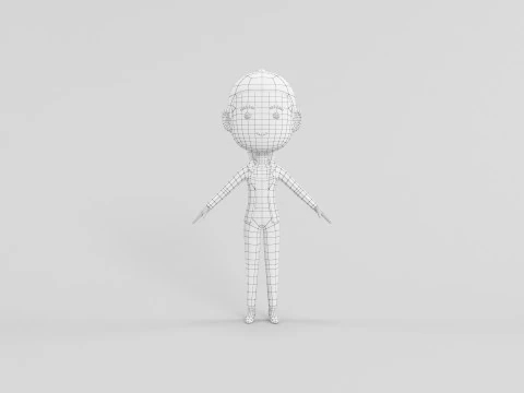 Cartoon Style Character 19 3D Model