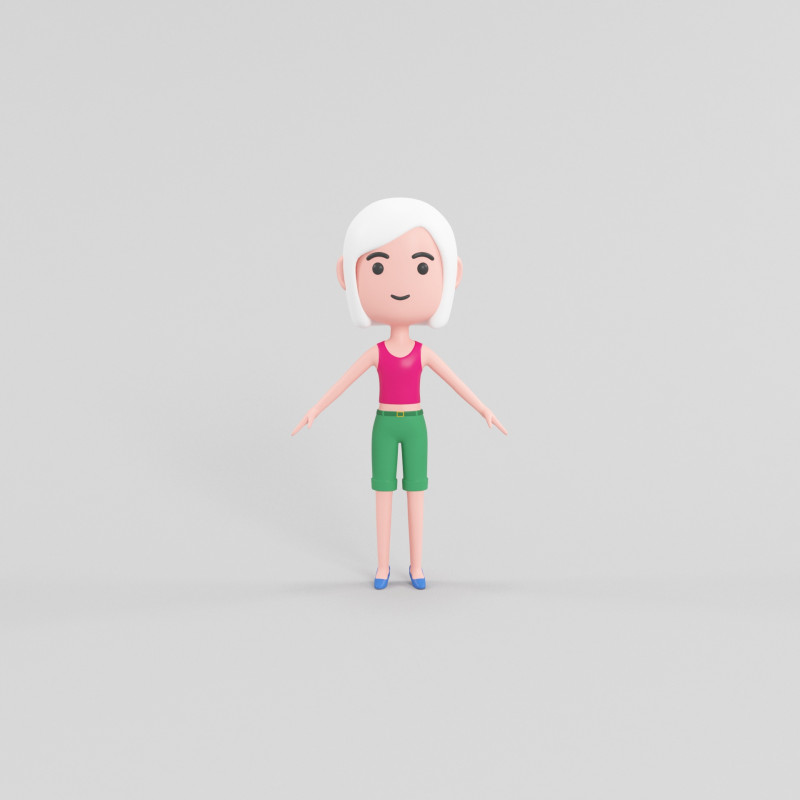 Personaggio in stile cartone animato 20 Modello 3D .c4d .max .obj .3ds .fbx .stl .blend