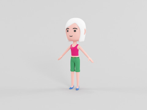 Personaggio in stile cartone animato 20 Modello 3D