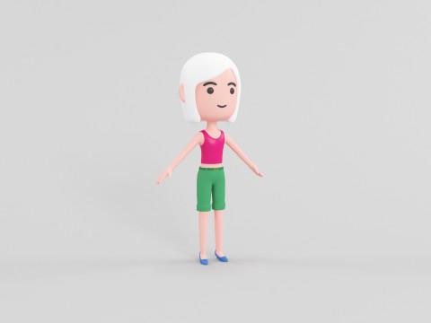 Personaggio in stile cartone animato 20 Modello 3D