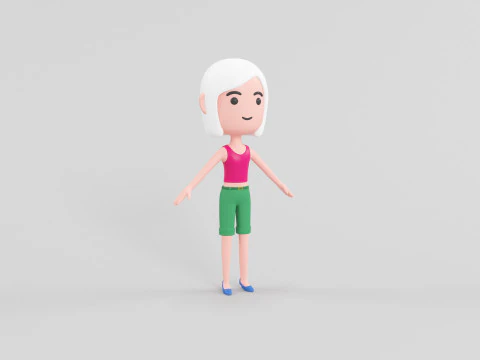 Мультяшний персонаж 20 3D Модель