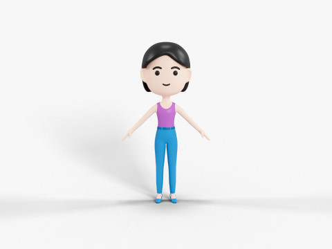 卡通风格人物 21 3D 模型