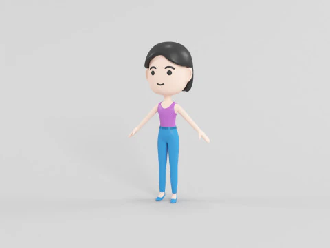Cartoon Style Character 21 3D Model