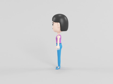 Cartoon Style Character 21 3D Model