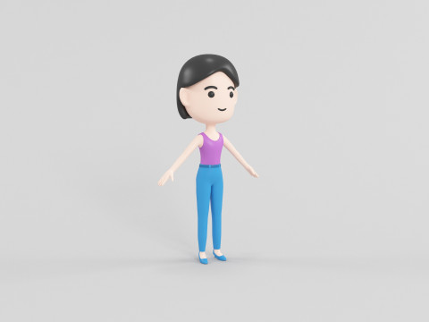 Cartoon Style Character 21 3D Model