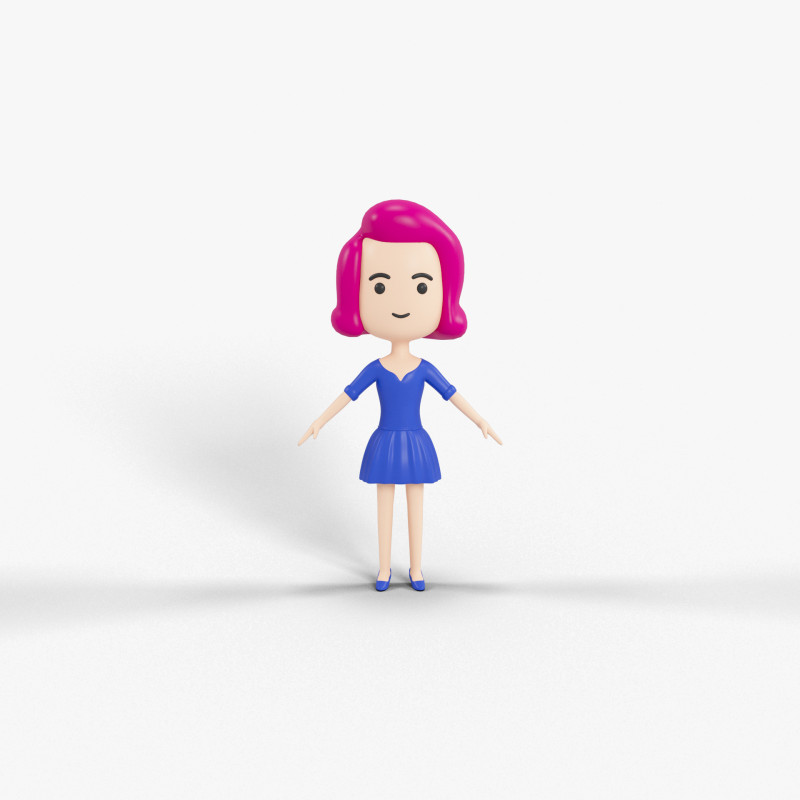 Personaggio in stile cartone animato 22 Modello 3D .c4d .max .obj .3ds .fbx .stl .blend