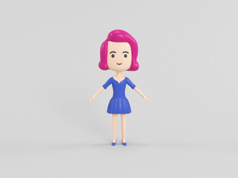 Personaggio in stile cartone animato 22 Modello 3D