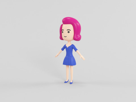 Personaggio in stile cartone animato 22 Modello 3D
