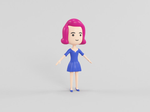 Personaggio in stile cartone animato 22 Modello 3D