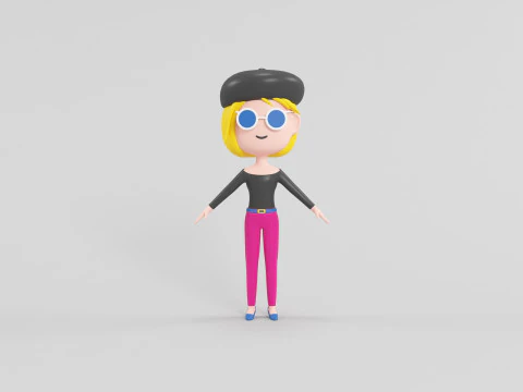 Cartoon Style Character 23 3D Model