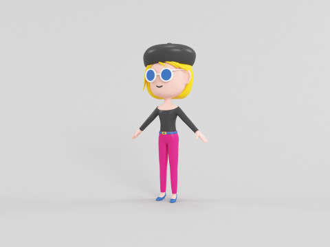 Cartoon Style Character 23 3D Model