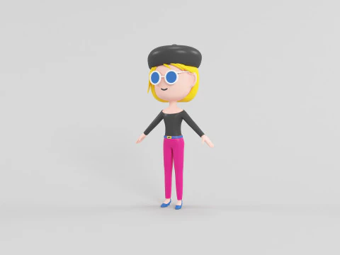 Cartoon Style Character 23 3D Model