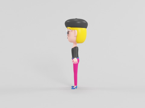 Cartoon Style Character 23 3D Model