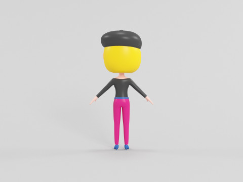 Cartoon Style Character 23 3D Model
