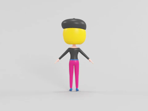 Cartoon Style Character 23 3D Model