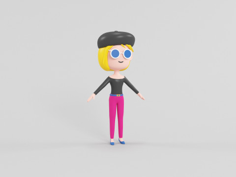 Cartoon Style Character 23 3D Model