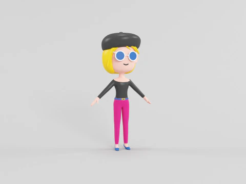 Cartoon Style Character 23 3D Model