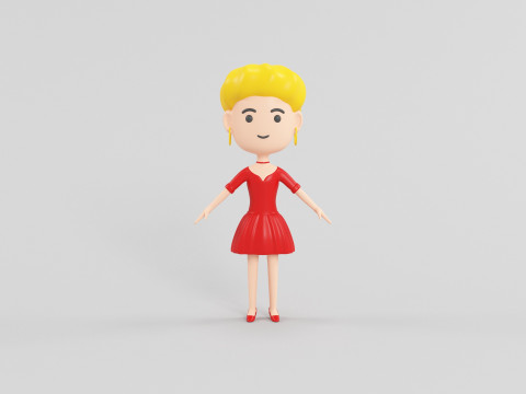 Cartoon Style Character 24 3D Model