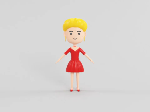 Cartoon Style Character 24 3D Model