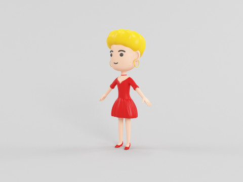 Cartoon Style Character 24 3D Model
