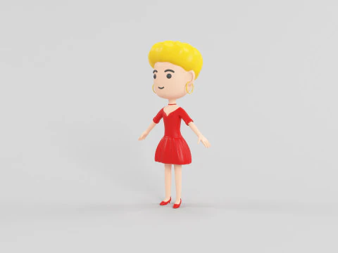 Cartoon Style Character 24 3D Model