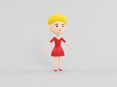 Cartoon Style Character 24 3D Model
