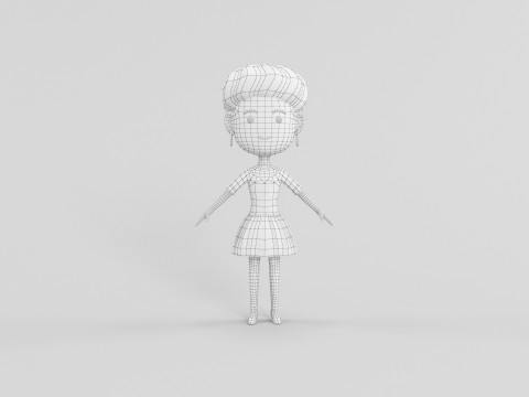 Cartoon Style Character 24 3D Model