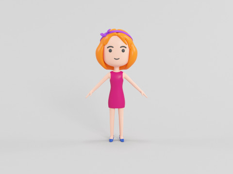 Cartoon Style Character 25 3D Model