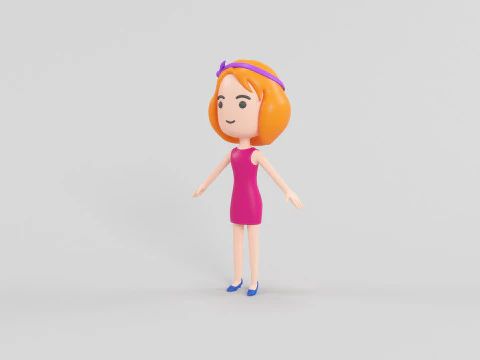 Cartoon Style Character 25 3D Model